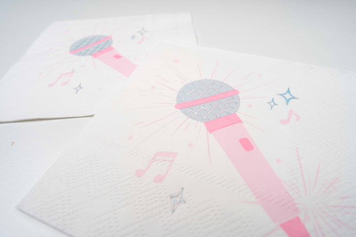 Microphone Cocktail Napkins
