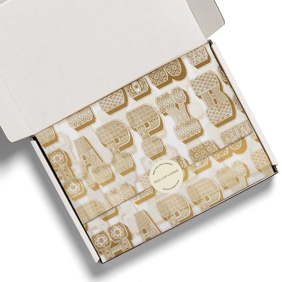 B-day Typography Tissue Paper