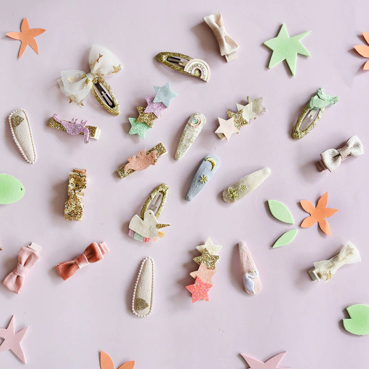 Rainbow Shimmer Star Clips