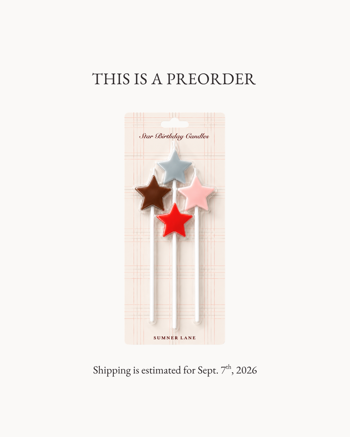 White Plaid Star Candles