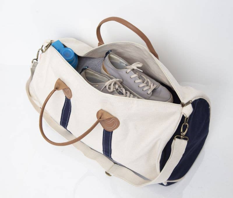 Navy Round Duffel