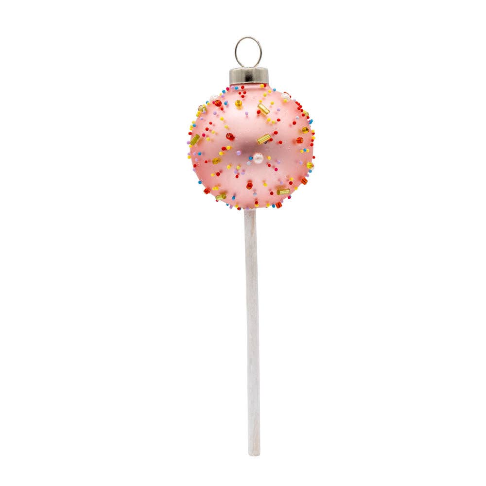 Sprinkle Cake Pop Ornament