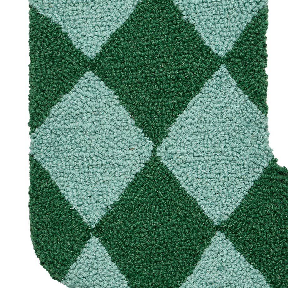 Argyle Green Stocking