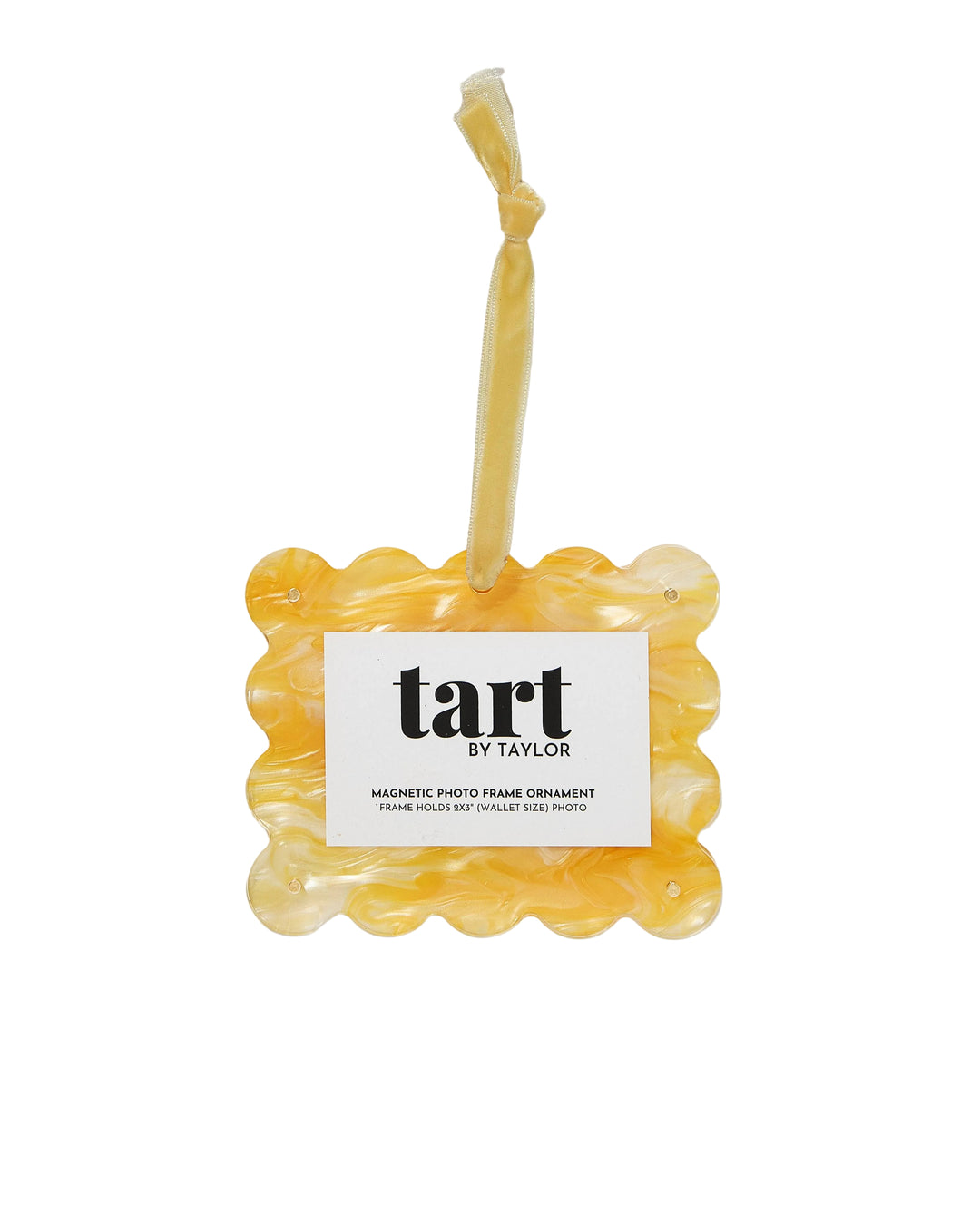 Yellow Marbled Frame Ornament