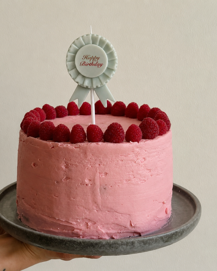 Happy Birthday Rosette Candle