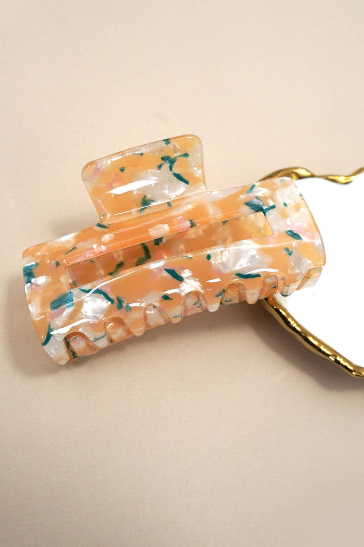 White Marble Hair Clip