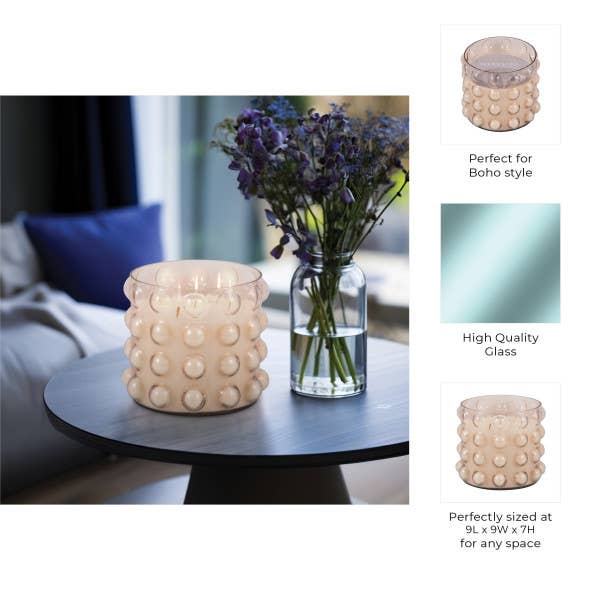 Peony and Blush Bubble Candle