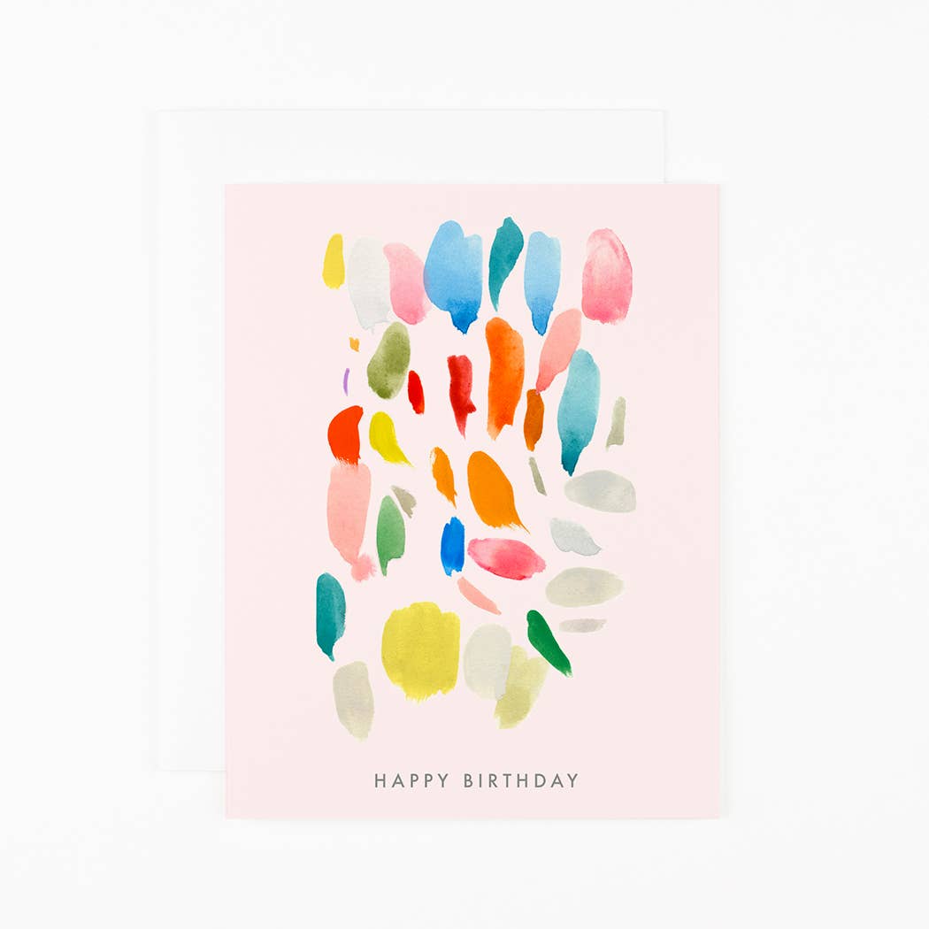 Birthday Paint Strokes Card