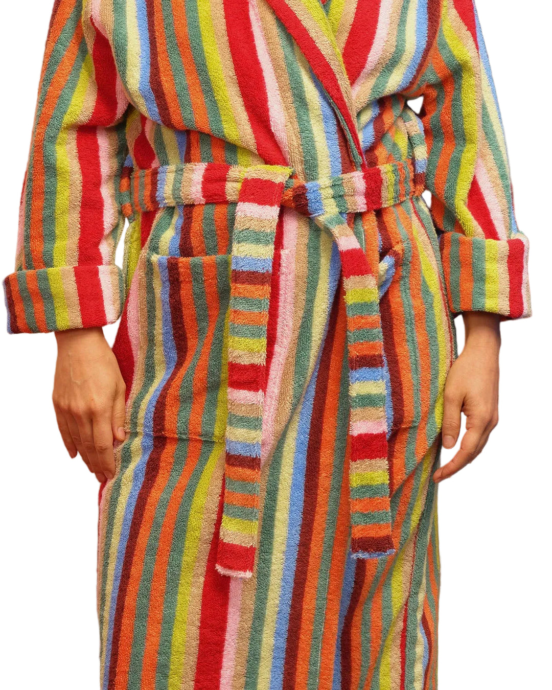 Butterfly Stripe Plush Bathrobe