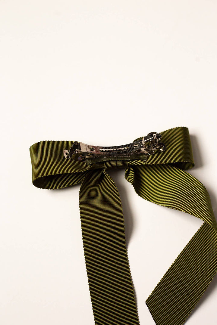 French Blue Grosgrain Bow Barrette