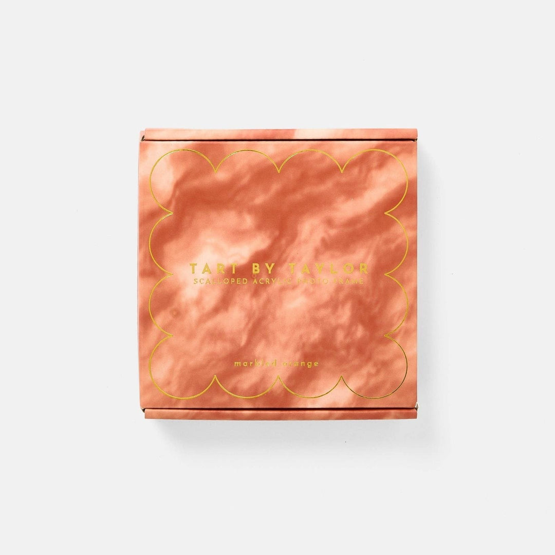 Orange Marbled Mini Acrylic Picture Frame