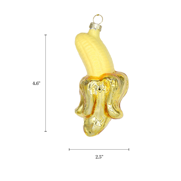 Banana Glass Holiday Ornament
