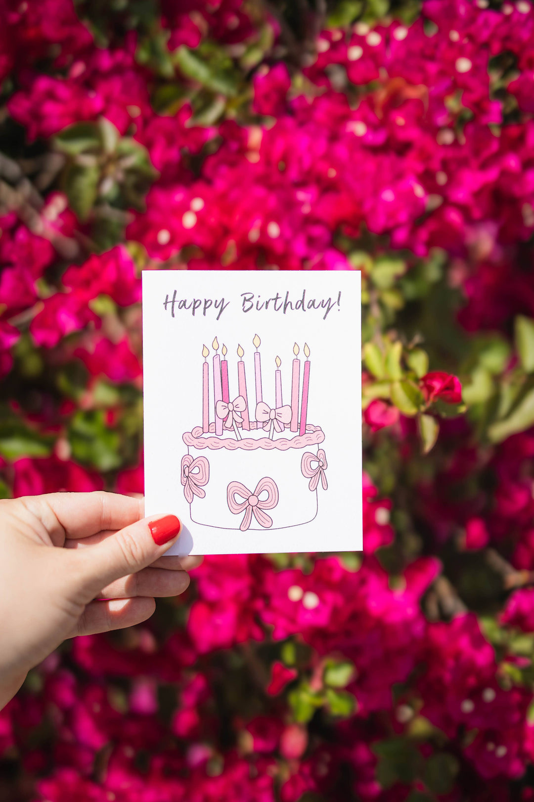 Bows Birthday Cake Card