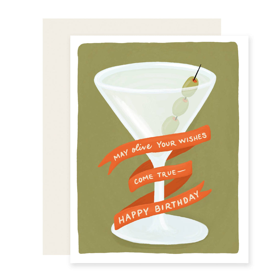 Olive Your Wishes Birthday Card