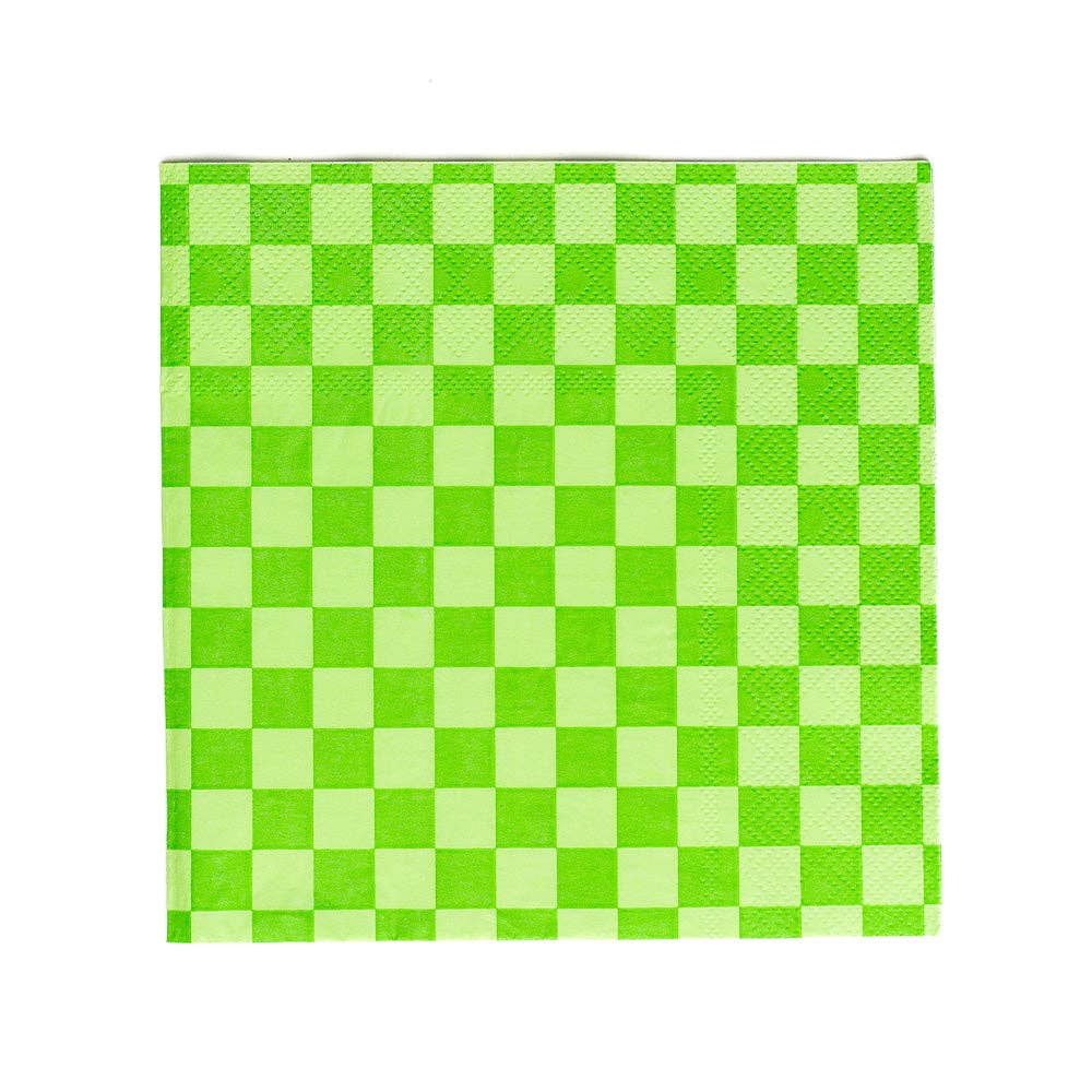 Dazzling Diamond Checkered Cocktail Napkins