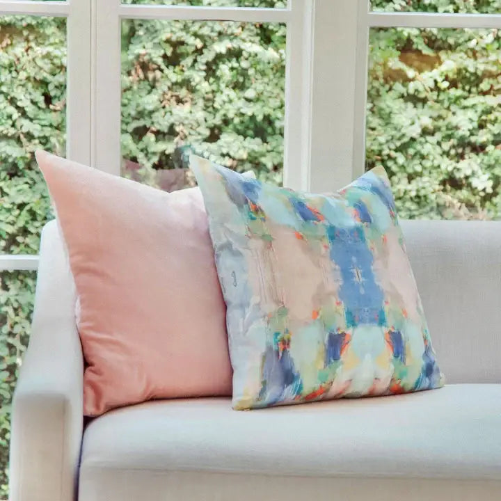 Blush Pink Solid Velvet Pillow
