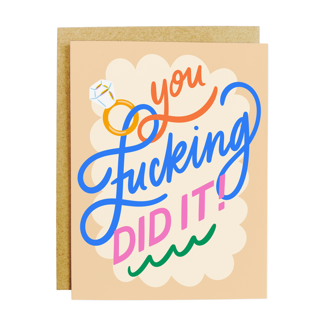 You're Fucking Married Greeting Card