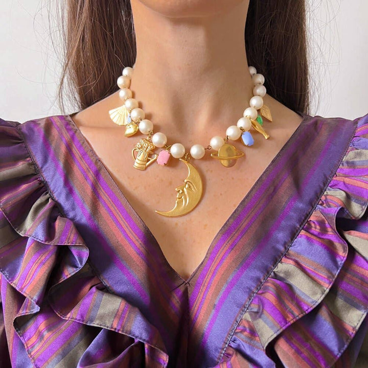La Lune & Les Astres Vintage Charm Necklace