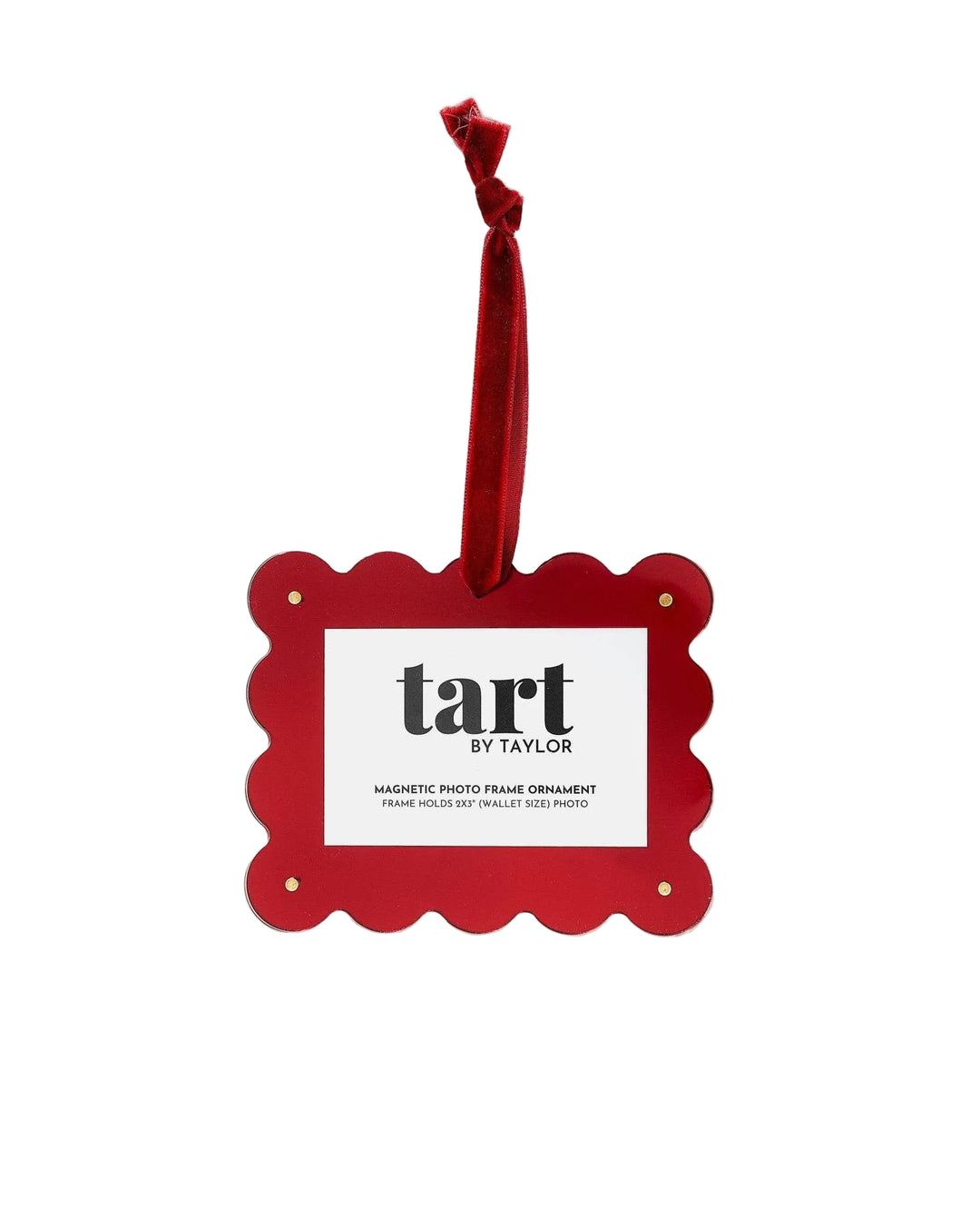 Red Chrome Frame Ornament