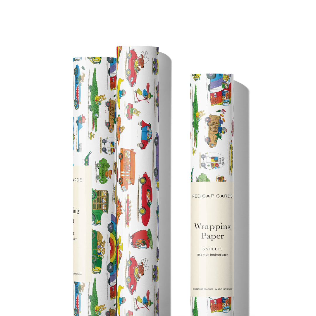 Busytown Cars Wrapping Paper