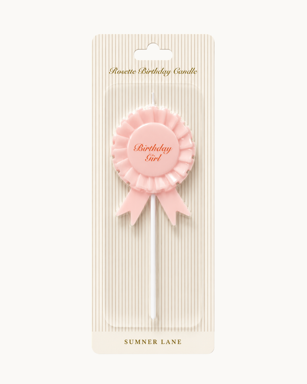 Birthday Girl Rosette Candle