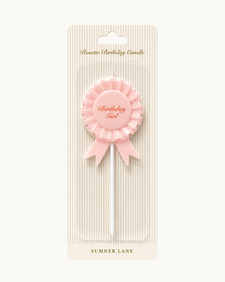 Birthday Girl Rosette Candle