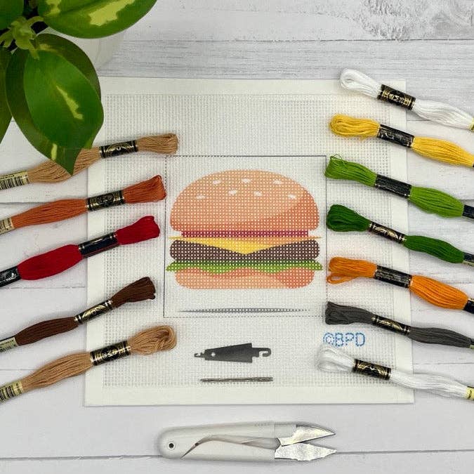 Cheeseburger Needlepoint Kit