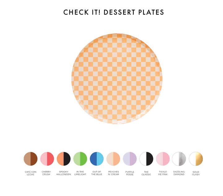Out of the Blue Checkered Dessert Plates