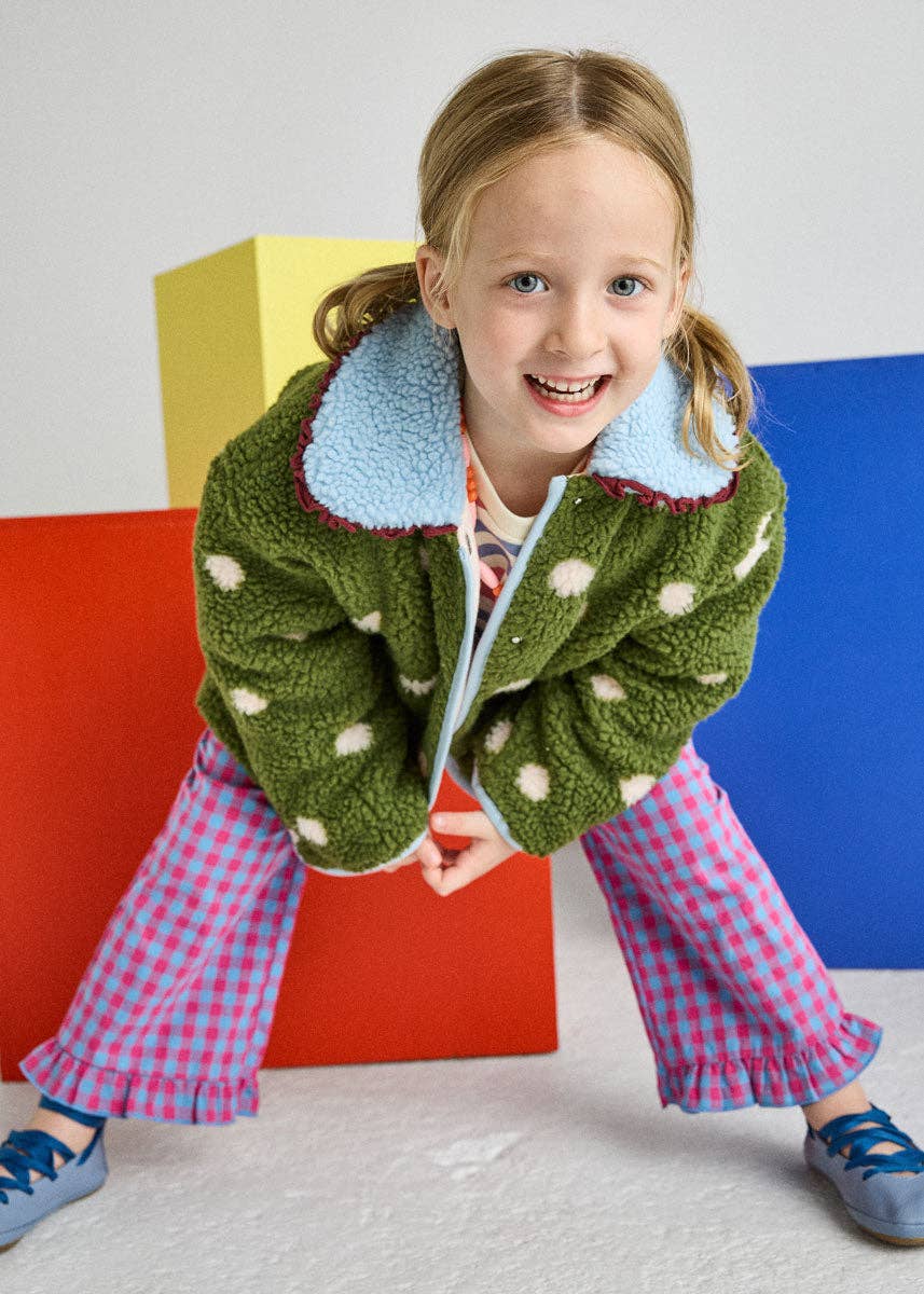 Kids Polka Dot Fleece Jacket