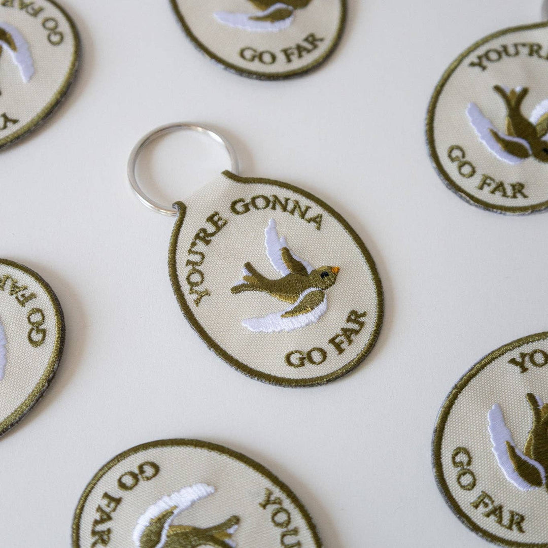 You're Gonna Go Far Embroidered Keychain