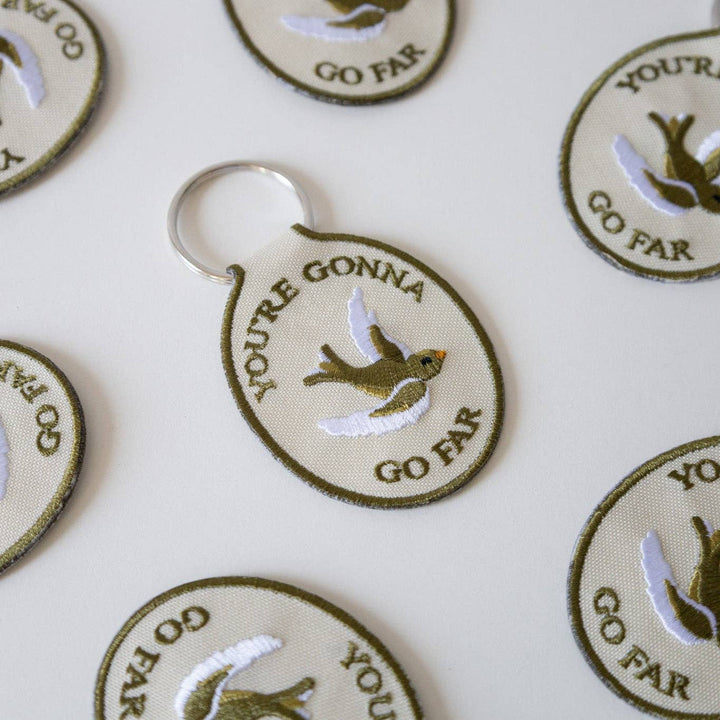 You're Gonna Go Far Embroidered Keychain
