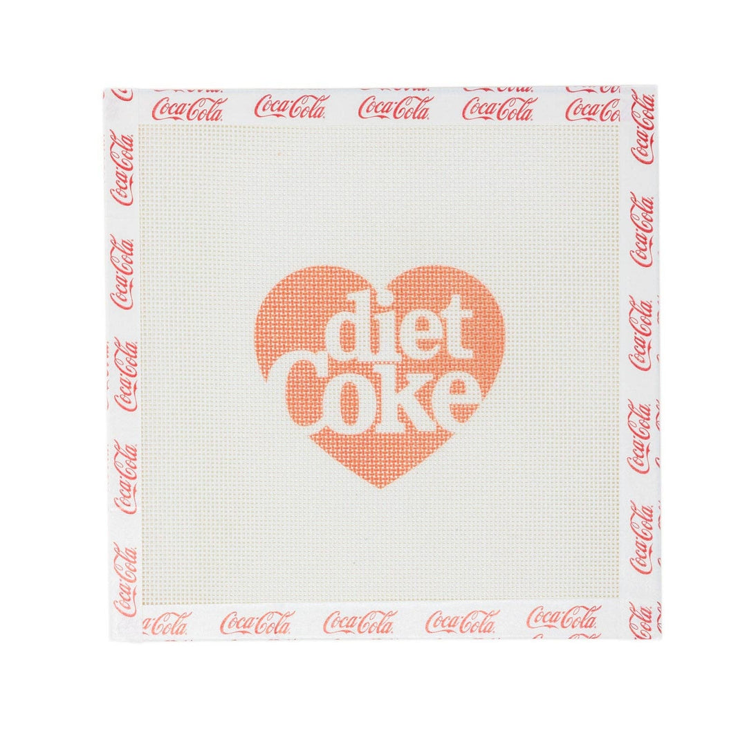 Diet Coke Heart Needlepoint Canvas