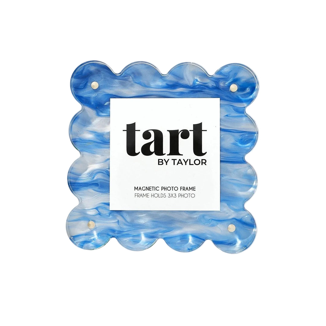 Blue Marbled Mini Acrylic Picture Frame