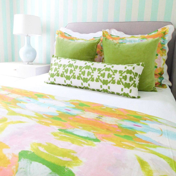 Green Solid Velvet Pillow