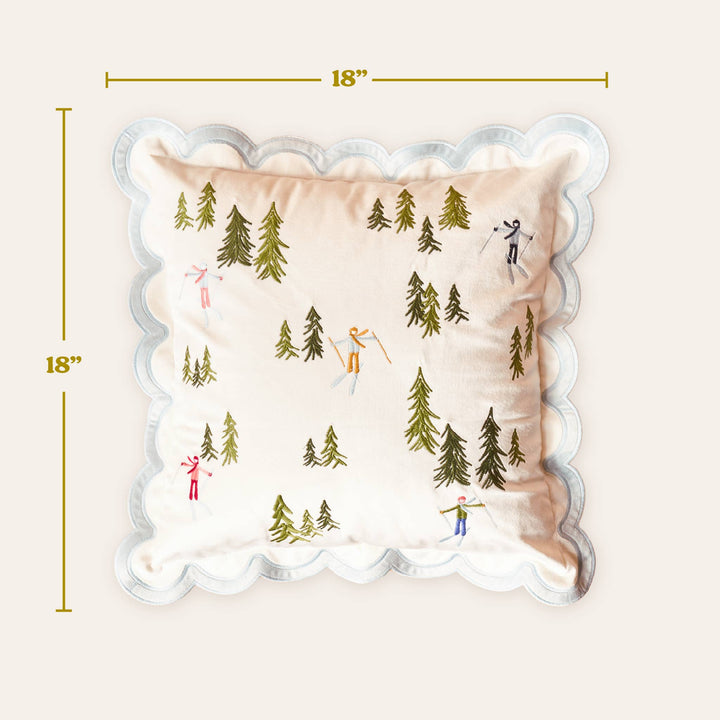 Aprés Ski Scalloped Throw Pillow