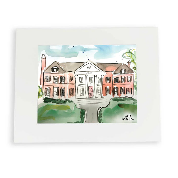 University of Arkansas Sorority House Print