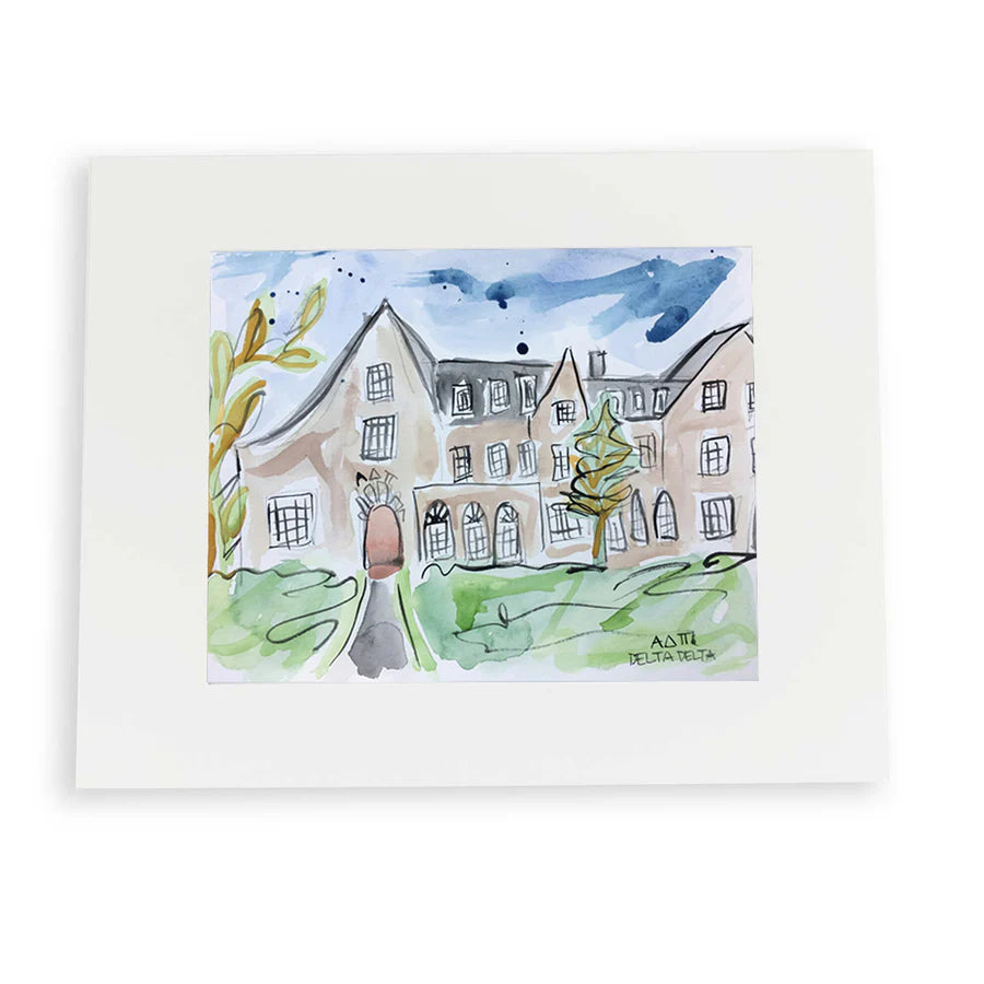 University of Arkansas Sorority House Print