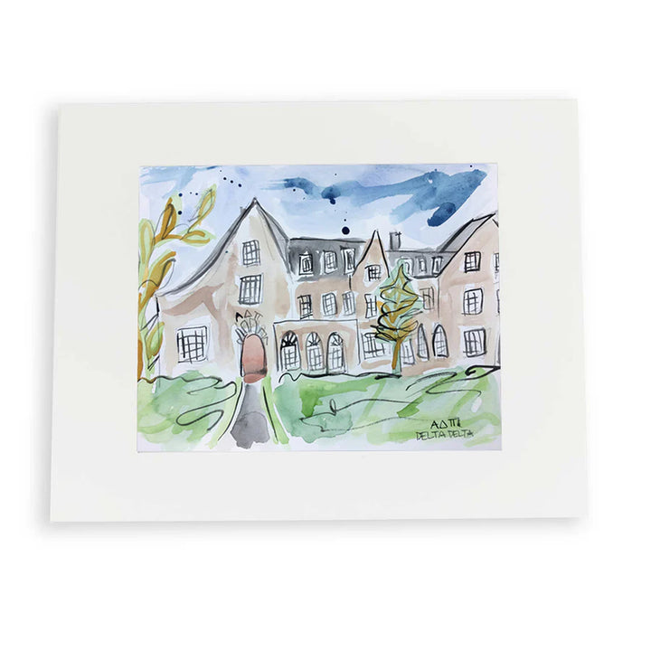 University of Arkansas Sorority House Print