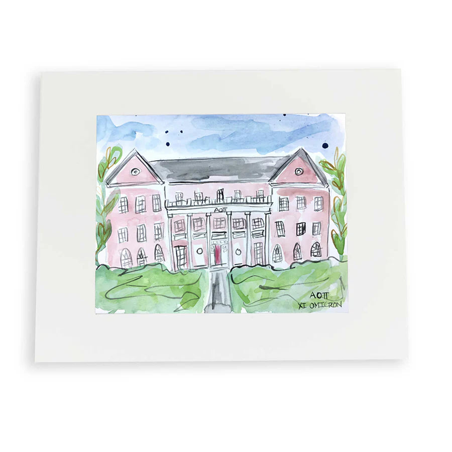 University of Arkansas Sorority House Print
