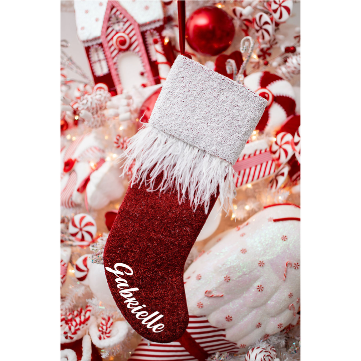 Classic Christmas Two Toned Fully Beaded
