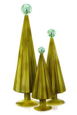 Pleated Trees- Moss S/3