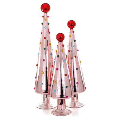 Decorated Dotted Trees-Pink Set/3