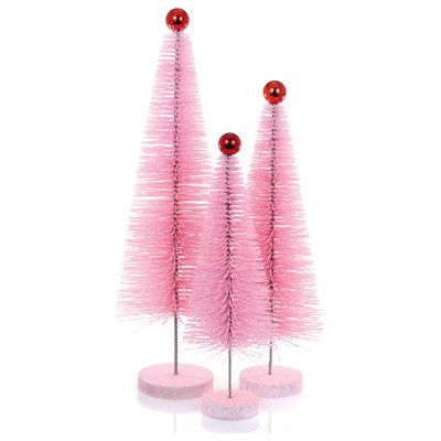 Glitter Trees- Pink Set/3
