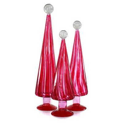 Red Striped Trees Set/3