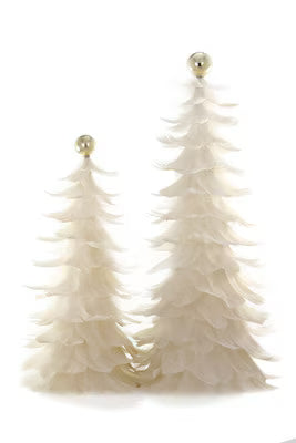 Feathered Trees- Cream S/2