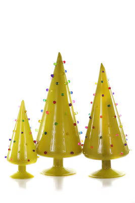 Bauble Trees- Chartreuse S/3