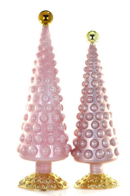 Large Hobnail Trees- Pink S/2