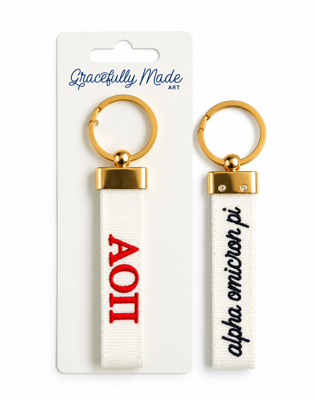 Alpha Omicron Pi Keychain