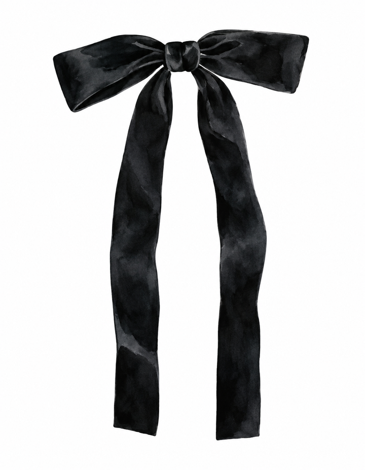 Black Bow Print