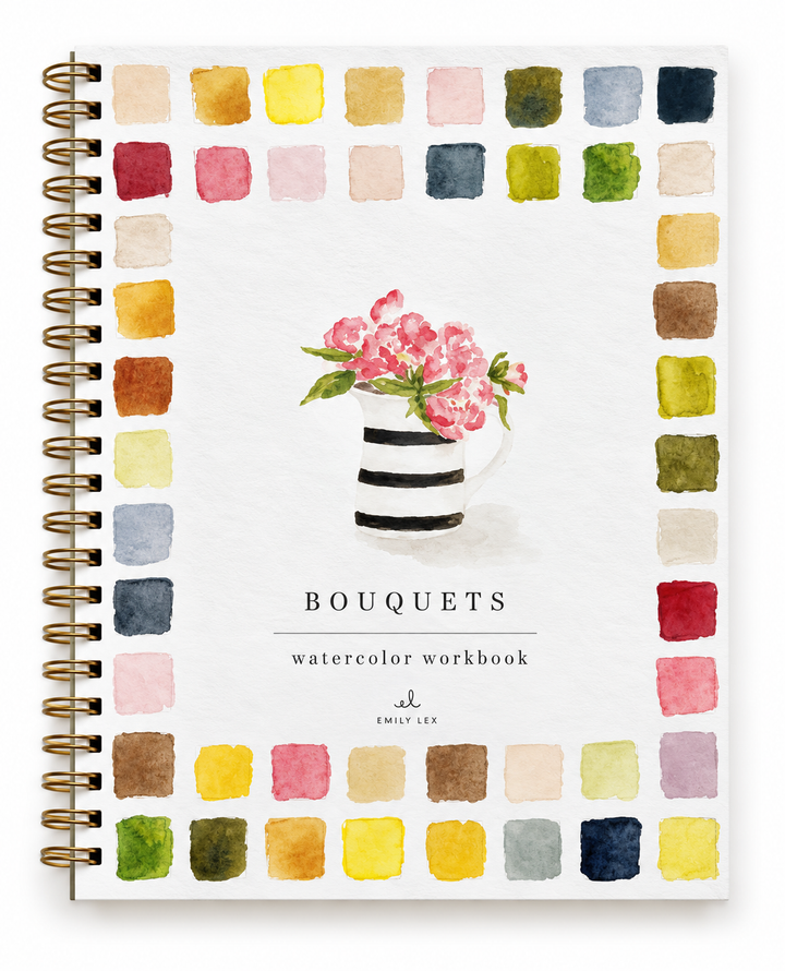 Bouquets Watercolor Workbook
